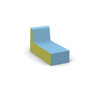 Chaise longue in monoblocco materiale espanso rivestito in ecopelle ignifuga By Habitat per Bambini di 2H arredi per asilo