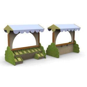 I giochi di ruolo Tino mercatino con ripiani inclinati finestra e bancone By Habitat per Bambini di 2H arredi per asilo