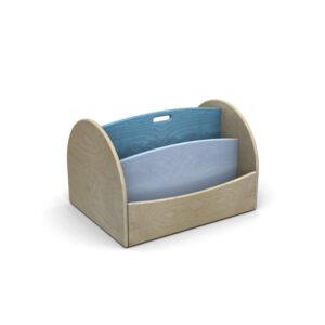 I mobili contenitori Biblio Libreria carrellata a 4 scomparti in legno By Habitat per Bambini di 2H arredi per asilo