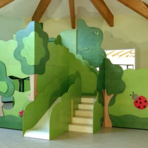 La Foresta magica Struttura gioco multifunzioni in legno grande By Habitat per Bambini di 2H arredi per asilo