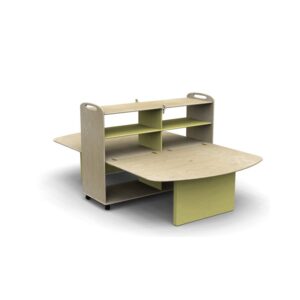 Mobile laboratorio Rosi con carrello chiudibile in legno multistrato By Habitat per Bambini di 2H arredi per asilo