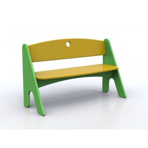 Panca a 3 posti Garden bicolore in polietilene 100 x 37 x 62 cm By Habitat per Bambini di 2H arredi per asilo