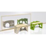 Scrivania Formaggio dal design elegante con incastro a puzzle in legno By Habitat per Bambini di 2H arredi per asilo