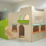 Struttura gioco polifunzionale La casa al mare in legno 375 x 280 x 256 cm By Habitat per Bambini di 2H arredi per asilo