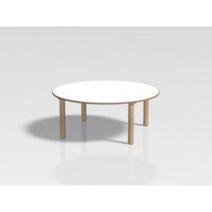 Tavolo rotondo Ovvio in legno con rivestimento in laminato in varie dimensioni By Habitat per Bambini di 2H arredi per asilo