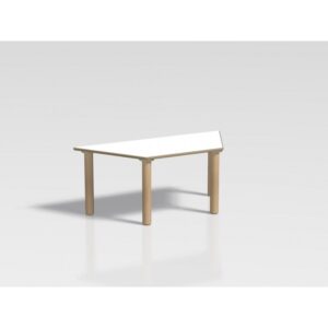 Tavolo Trapezio in laminato e faggio con angoli arrotondati 130 x 65 x 42/52 cm By Habitat per Bambini di 2H arredi per asilo