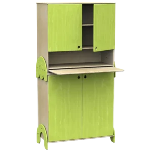 ba0312 Mobile contenitore Lalla con ante e vano a giorno con ripiano estraibile in legno multistrato 104 x 47 x 202 cm_habitat_per_bambini_by_2h_srl_arredi_per_asilo