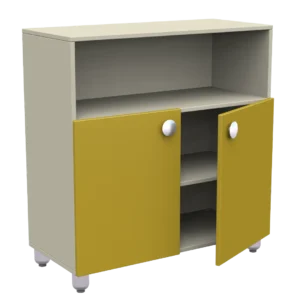 bb0217 Modulo basso Rialto con ante e vano a giorno in legno nobilitato_habitat_per_bambini_by_2h_srl_arredi_per_asilo